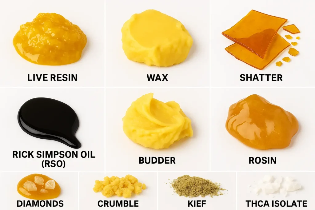 Concentrates Explained: Wax, Shatter, Rosin, and More